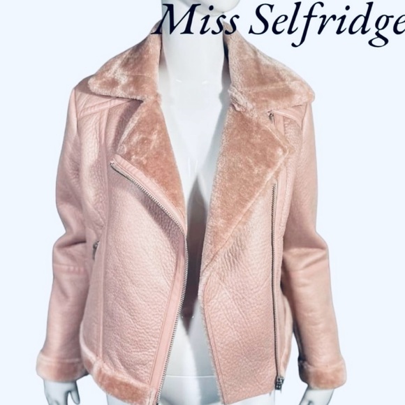MISS SELFRIDGE stone colour AVIATOR JACKET
SIZE 4 | NEW - Picture 8 of 8
